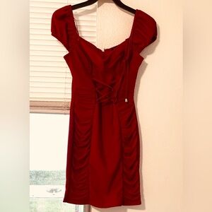 Haute Monde Burgundy Mini Dress
